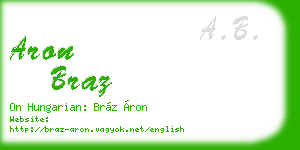 aron braz business card