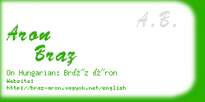 aron braz business card